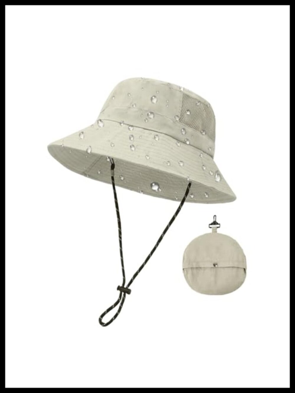 Waterproof Quick Dry Bucket Hat Packable UPF 50+ Sun Hat Detachable Chin Strap